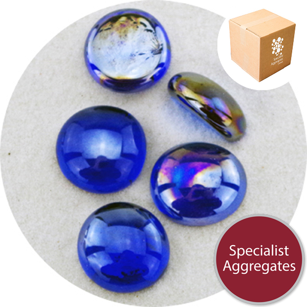 Glass Nuggets - Lustered Dark Blue